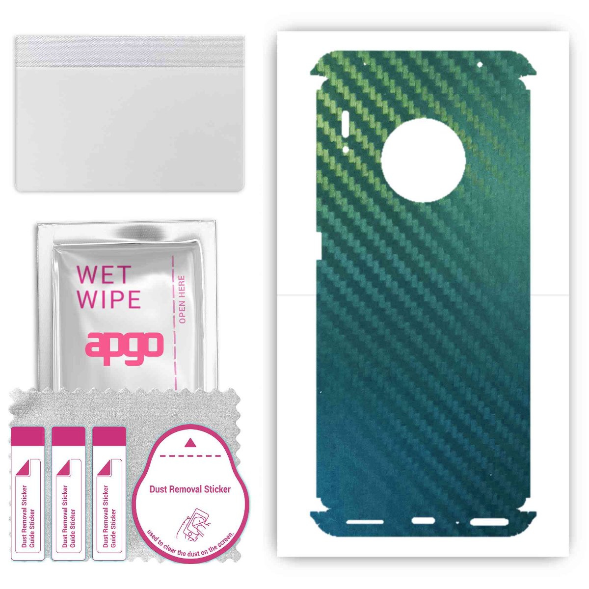 Folia naklejka skórka strukturalna na TYŁ+BOKI do Huawei Mate 30 Pro -  Carbon Kameleon CAKA1 - apgo SKINS