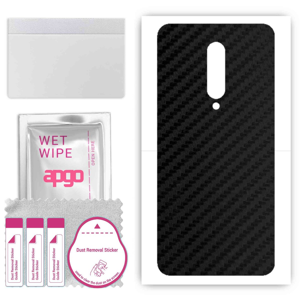Folia naklejka skórka strukturalna na TYŁ do OnePlus 7 Pro - Carbon - apgo SKINS