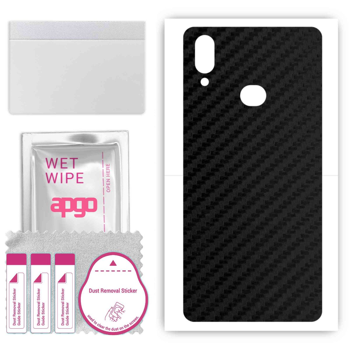 Folia naklejka skórka strukturalna na TYŁ do Samsung Galaxy M10s - Carbon - apgo SKINS