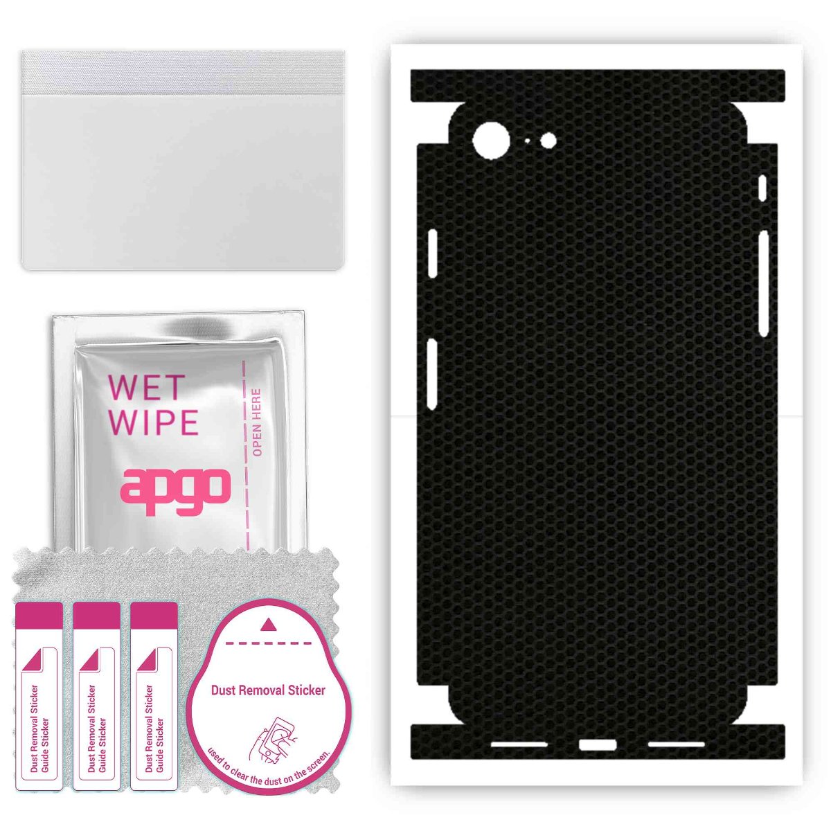 Folia naklejka skórka strukturalna na TYŁ+BOKI do Apple iPhone 7 -  Matrix - apgo SKINS