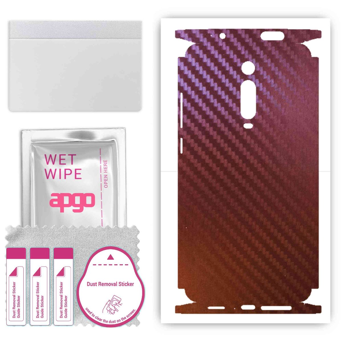 Folia naklejka skórka strukturalna na TYŁ+BOKI do Xiaomi Mi 9T -  Carbon Kameleon CAKA5 - apgo SKINS