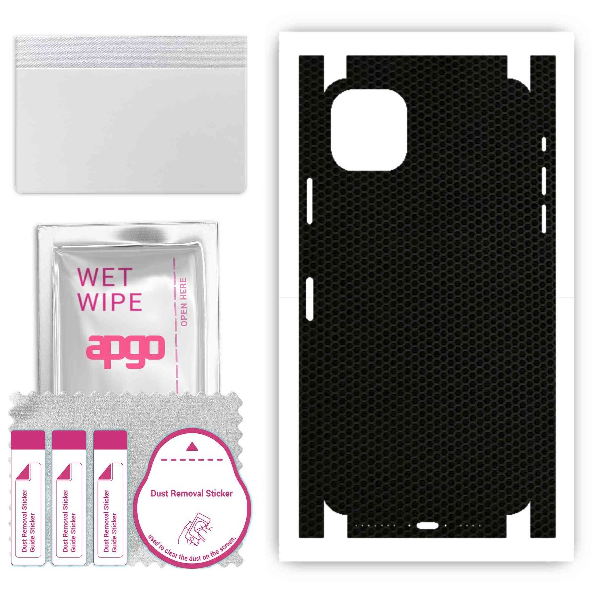 Folia naklejka skórka strukturalna na TYŁ+BOKI do Apple iPhone 11 Pro Max -  Matrix - apgo SKINS