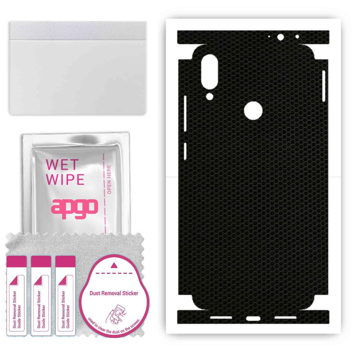 Folia naklejka skórka strukturalna na TYŁ+BOKI do Xiaomi Redmi Note 7 -  Matrix - apgo SKINS