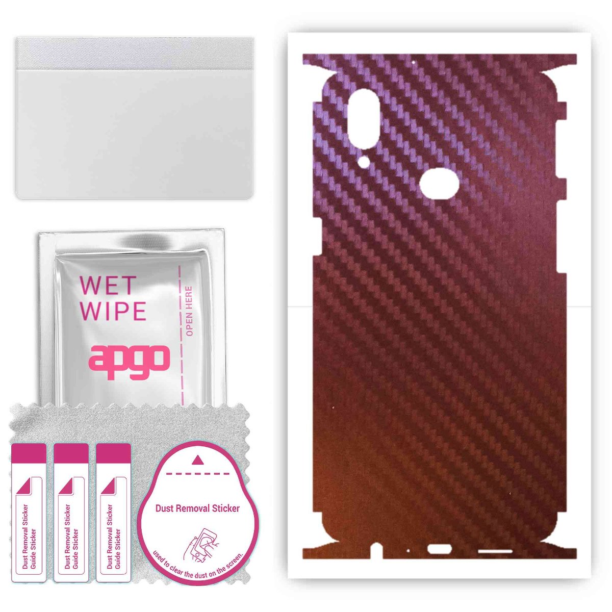 Folia naklejka skórka strukturalna na TYŁ+BOKI do Samsung Galaxy A10s -  Carbon Kameleon CAKA5 - apgo SKINS