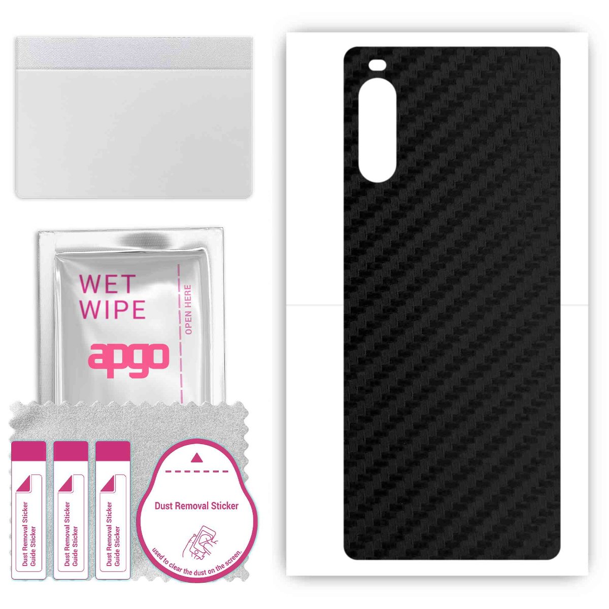 Folia naklejka skórka strukturalna na TYŁ do Sony Xperia 10 III SOG04 - Carbon - apgo SKINS