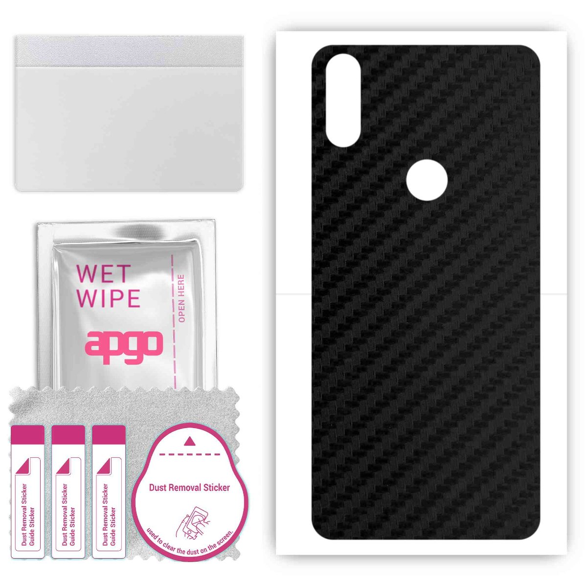 Folia naklejka skórka strukturalna na TYŁ do Doogee Y8 Plus - Carbon - apgo SKINS