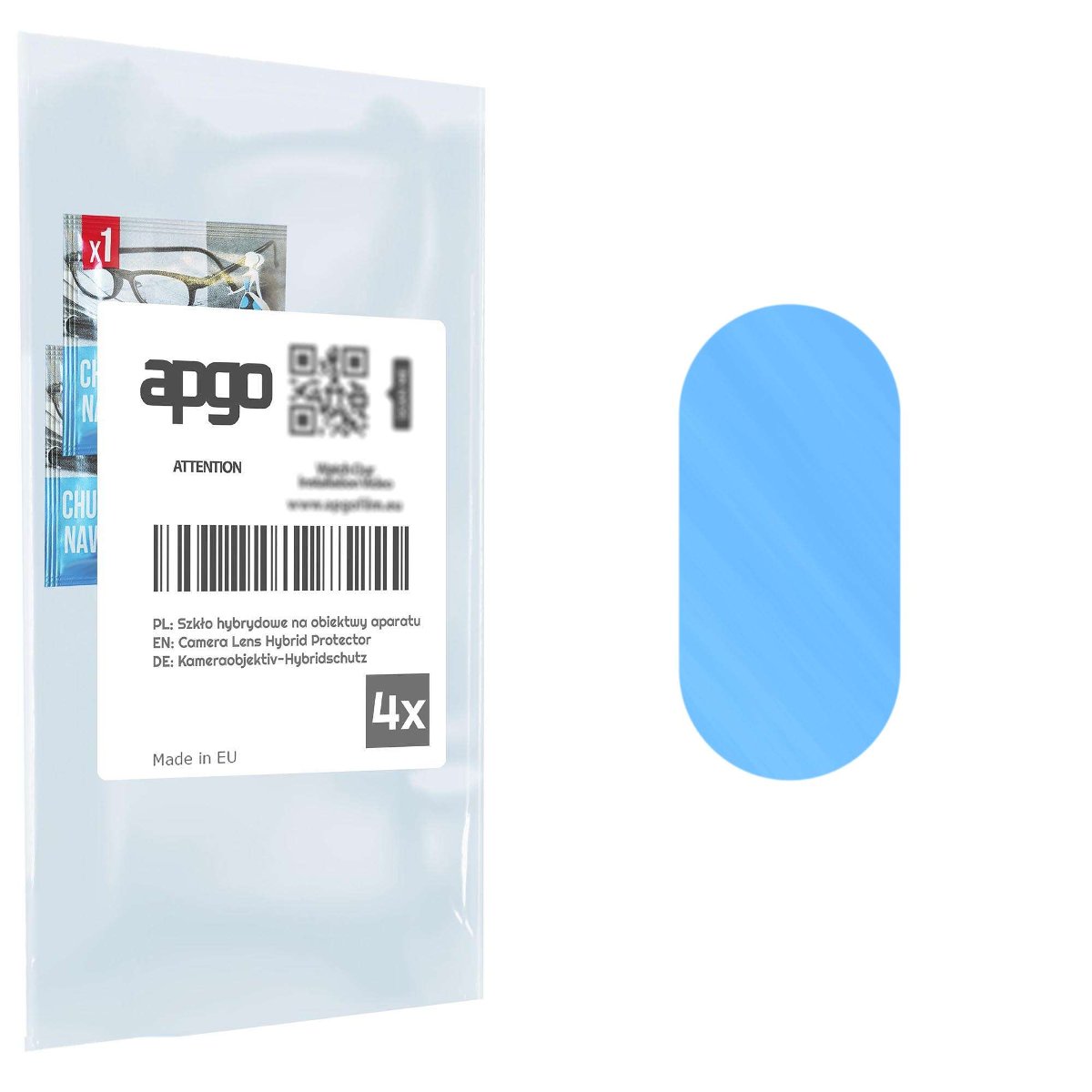 4x Szkło hybrydowe na aparat obiektyw kamerę 9H do Kruger&Matz Live 7S - apgo hybrid Camera Lens Protector
