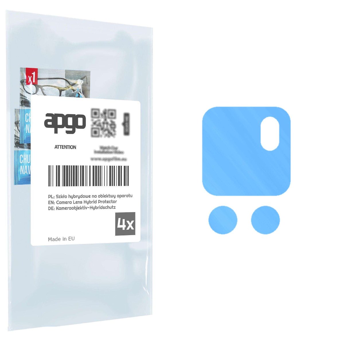 4x Szkło hybrydowe na aparat obiektyw kamerę 9H do Ulefone Armor 11T - apgo hybrid Camera Lens Protector