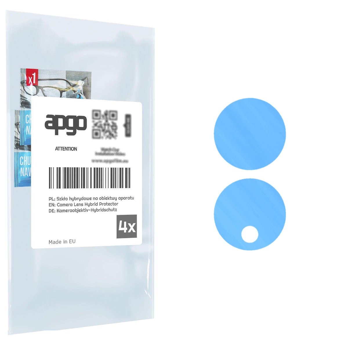 4x Szkło hybrydowe na aparat obiektyw kamerę 9H do Honor 50 Pro - apgo hybrid Camera Lens Protector
