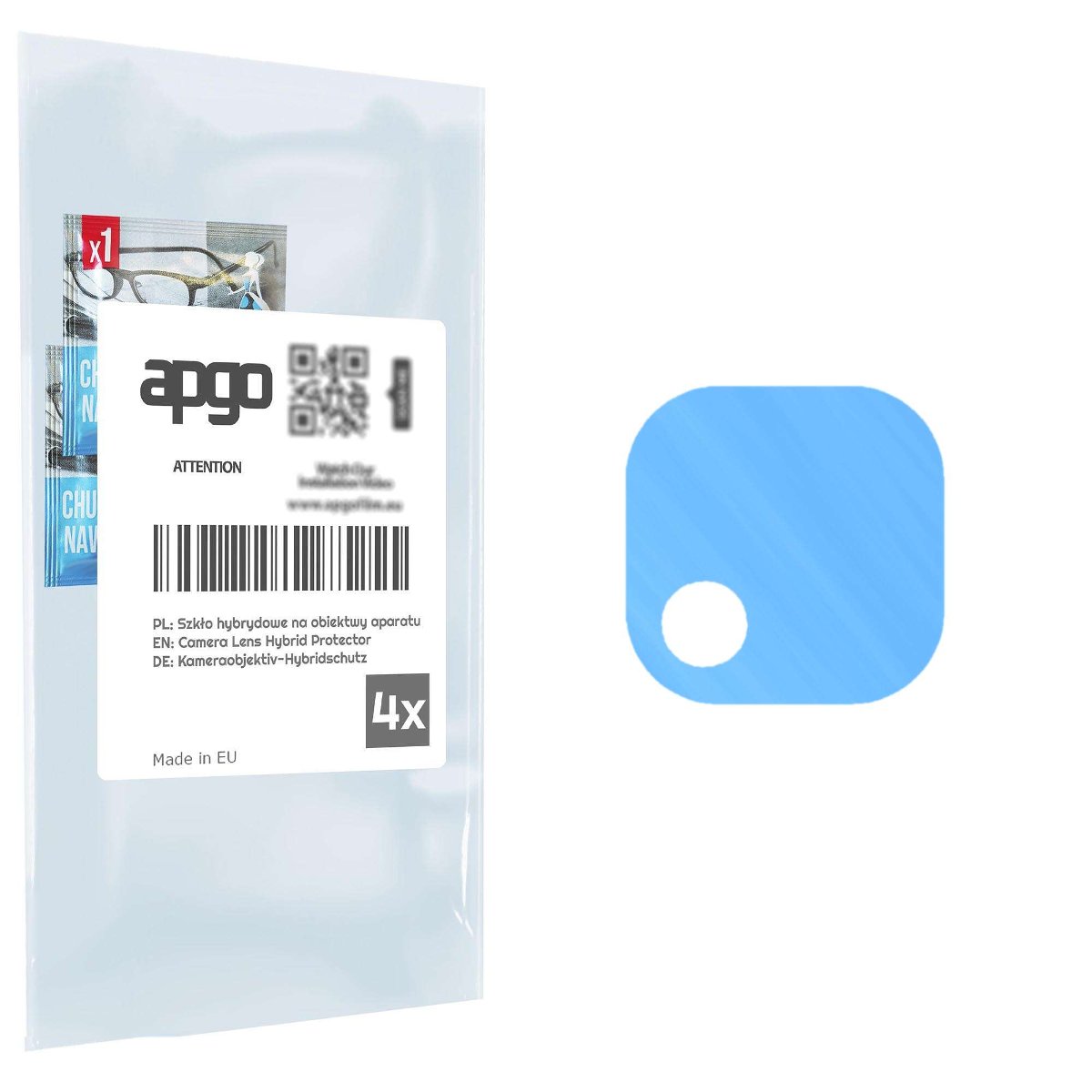 4x Szkło hybrydowe na aparat obiektyw kamerę 9H do Xiaomi Redmi 9 Activ - apgo hybrid Camera Lens Protector