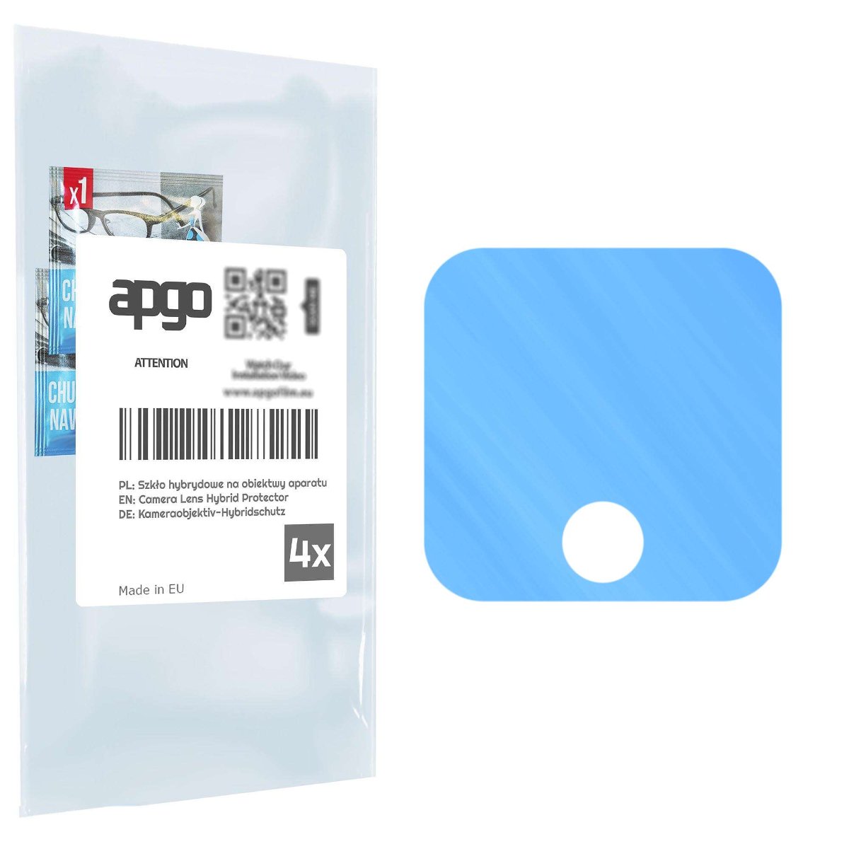 4x Szkło hybrydowe na aparat obiektyw kamerę 9H do Tecno Camon 16 SE - apgo hybrid Camera Lens Protector