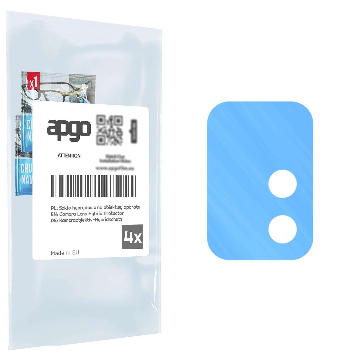 4x Szkło hybrydowe na aparat obiektyw kamerę 9H do Umidigi A11 Pro Max - apgo hybrid Camera Lens Protector