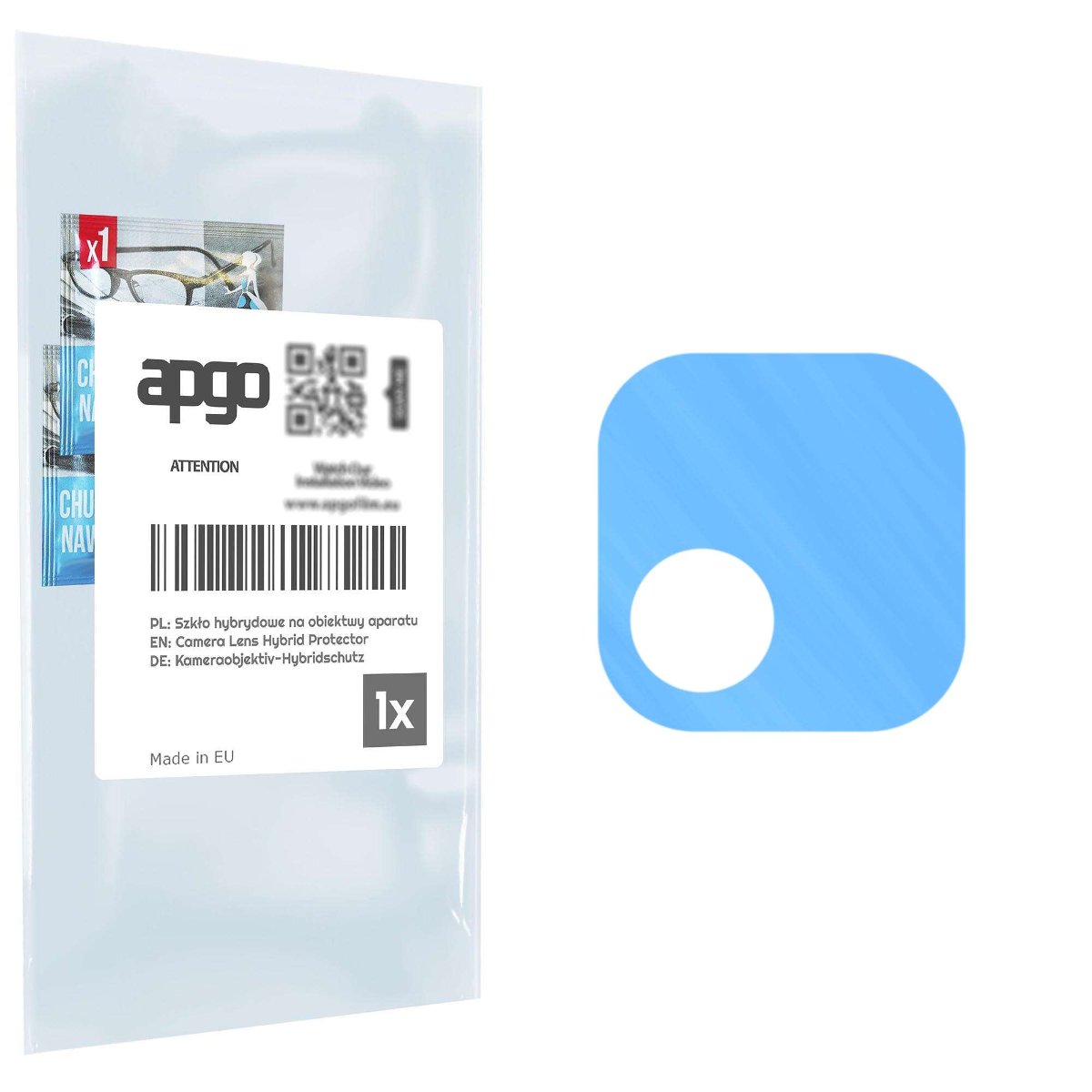 1x Szkło hybrydowe na aparat obiektyw kamerę 9H do Wiko Y62 Plus - apgo hybrid Camera Lens Protector