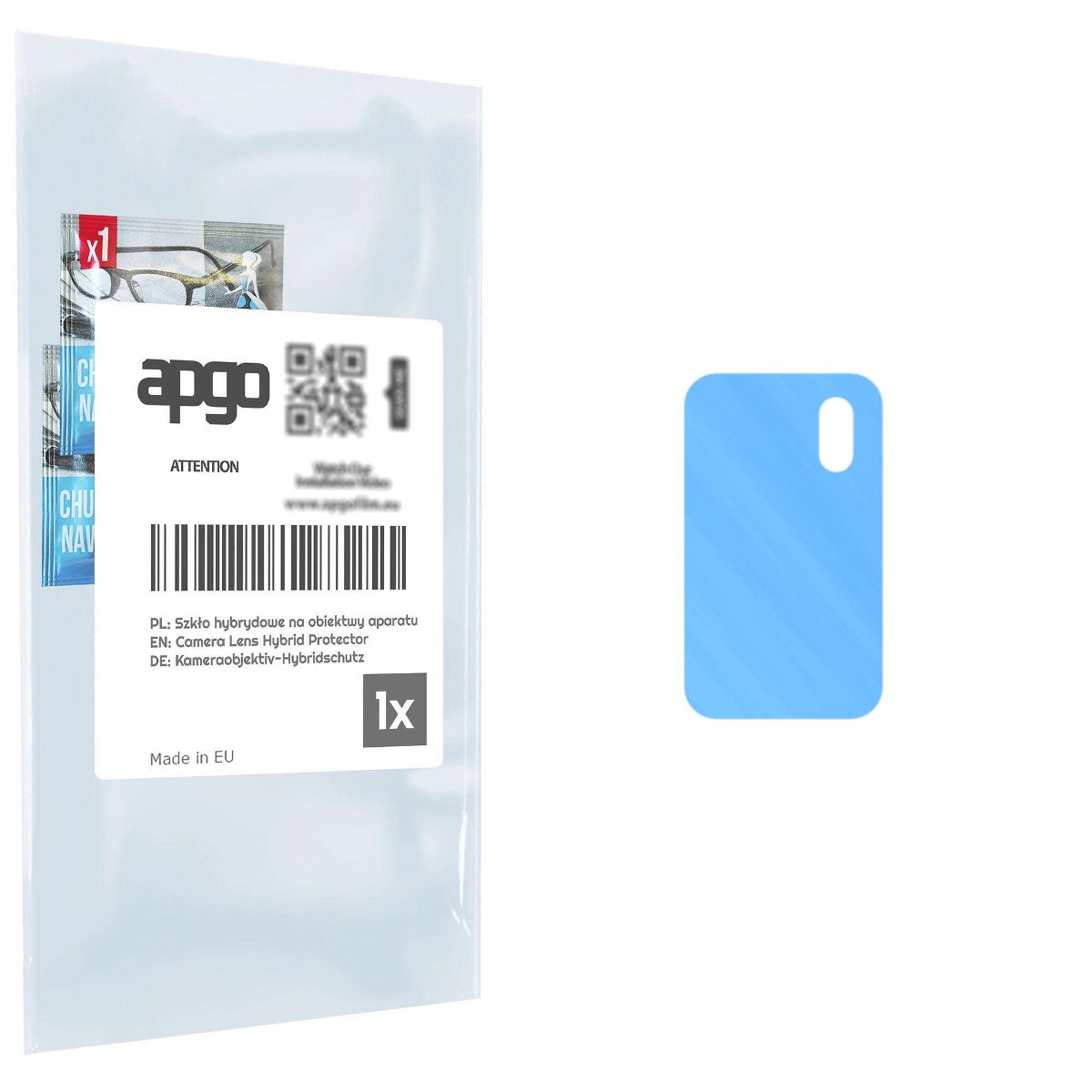 1x Szkło hybrydowe na aparat obiektyw kamerę 9H do Oppo A16 - apgo hybrid Camera Lens Protector