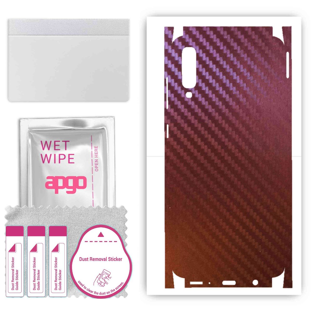Folia naklejka skórka strukturalna na TYŁ+BOKI do Samsung Galaxy A70 -  Carbon Kameleon CAKA5 - apgo SKINS