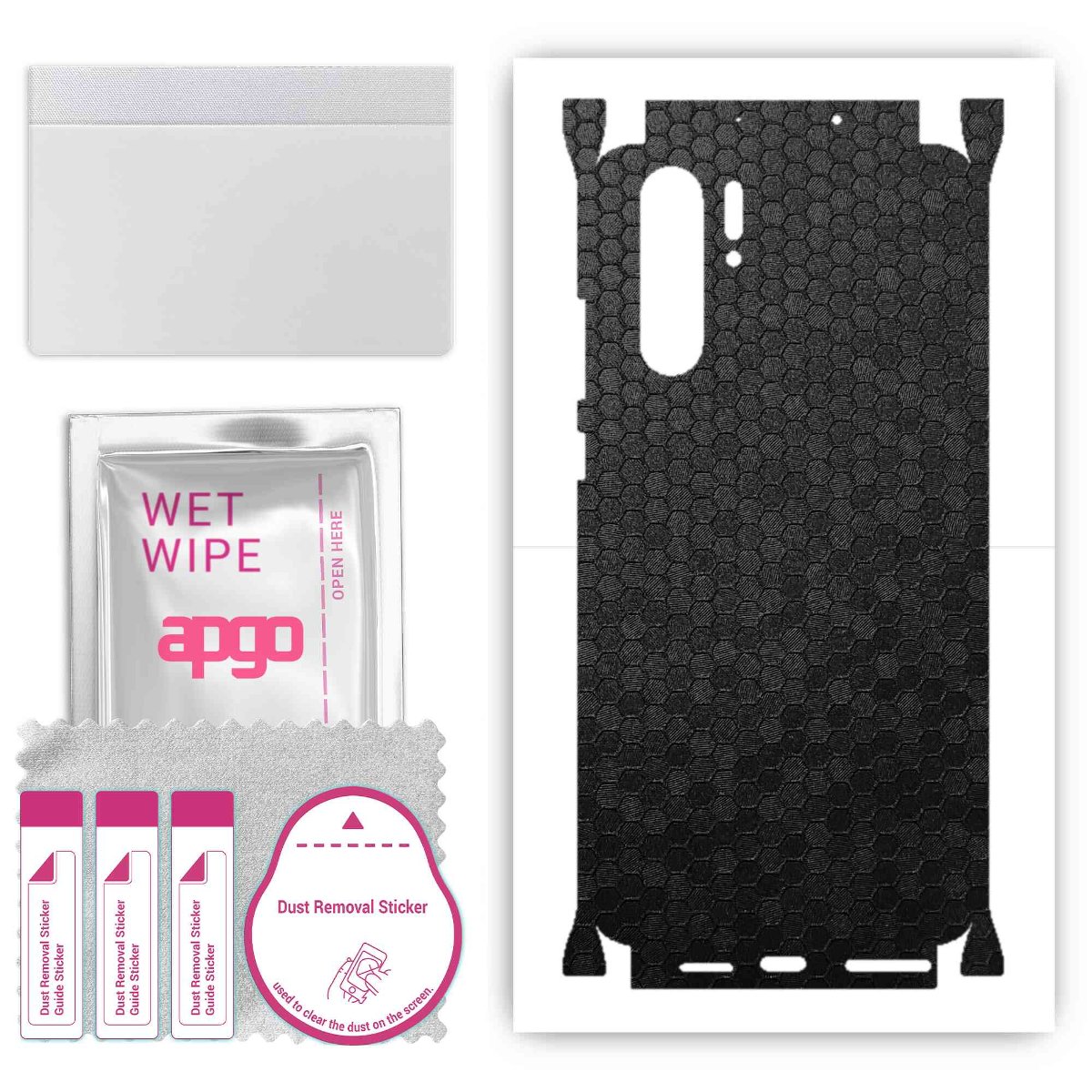 Folia naklejka skórka strukturalna na TYŁ+BOKI do Huawei P30 Pro New Edition -  Plaster Miodu Czarny - apgo SKINS