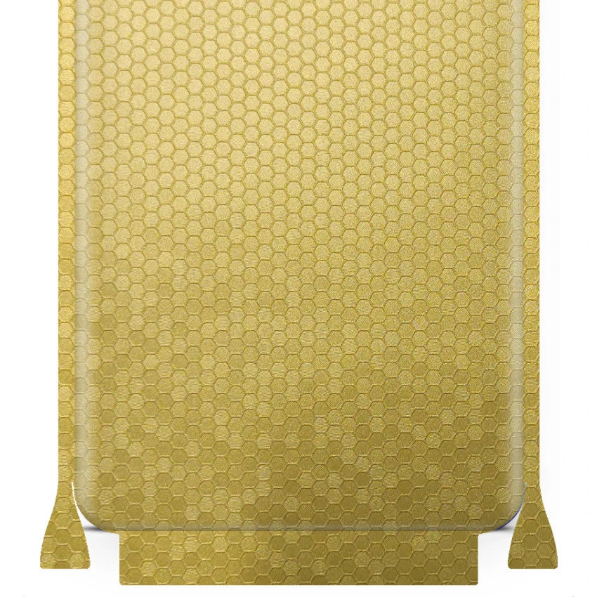 Folia naklejka skórka strukturalna na TYŁ+BOKI do vivo iQOO 3 5G -  Plaster Miodu Złoty - apgo SKINS