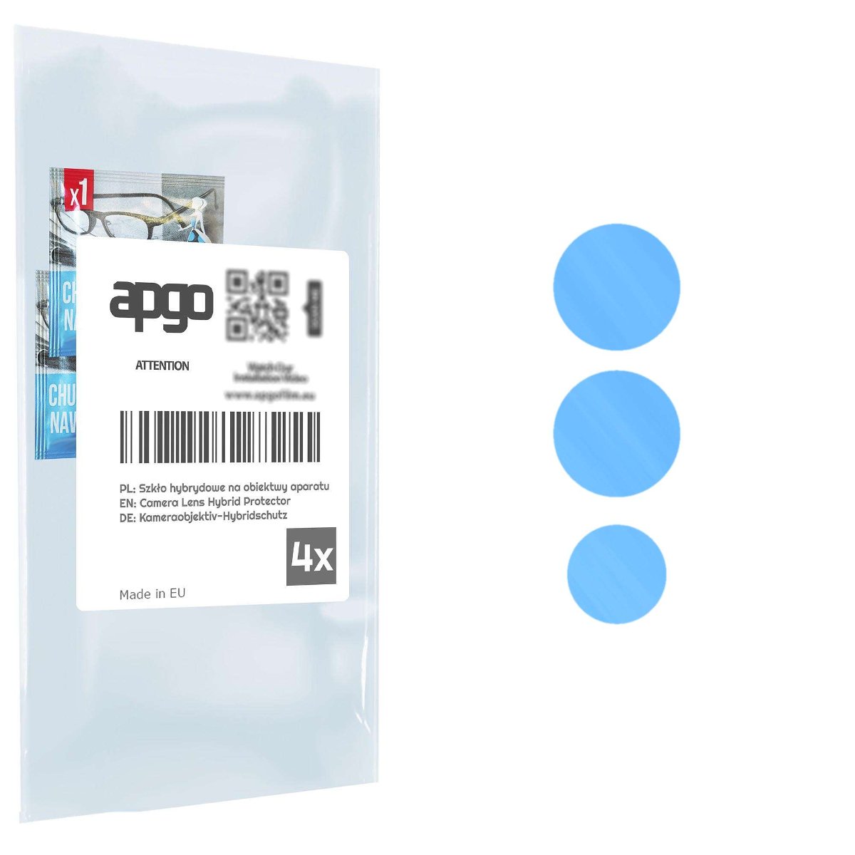 4x Szkło hybrydowe na aparat obiektyw kamerę 9H do OnePlus 9RT - apgo hybrid Camera Lens Protector