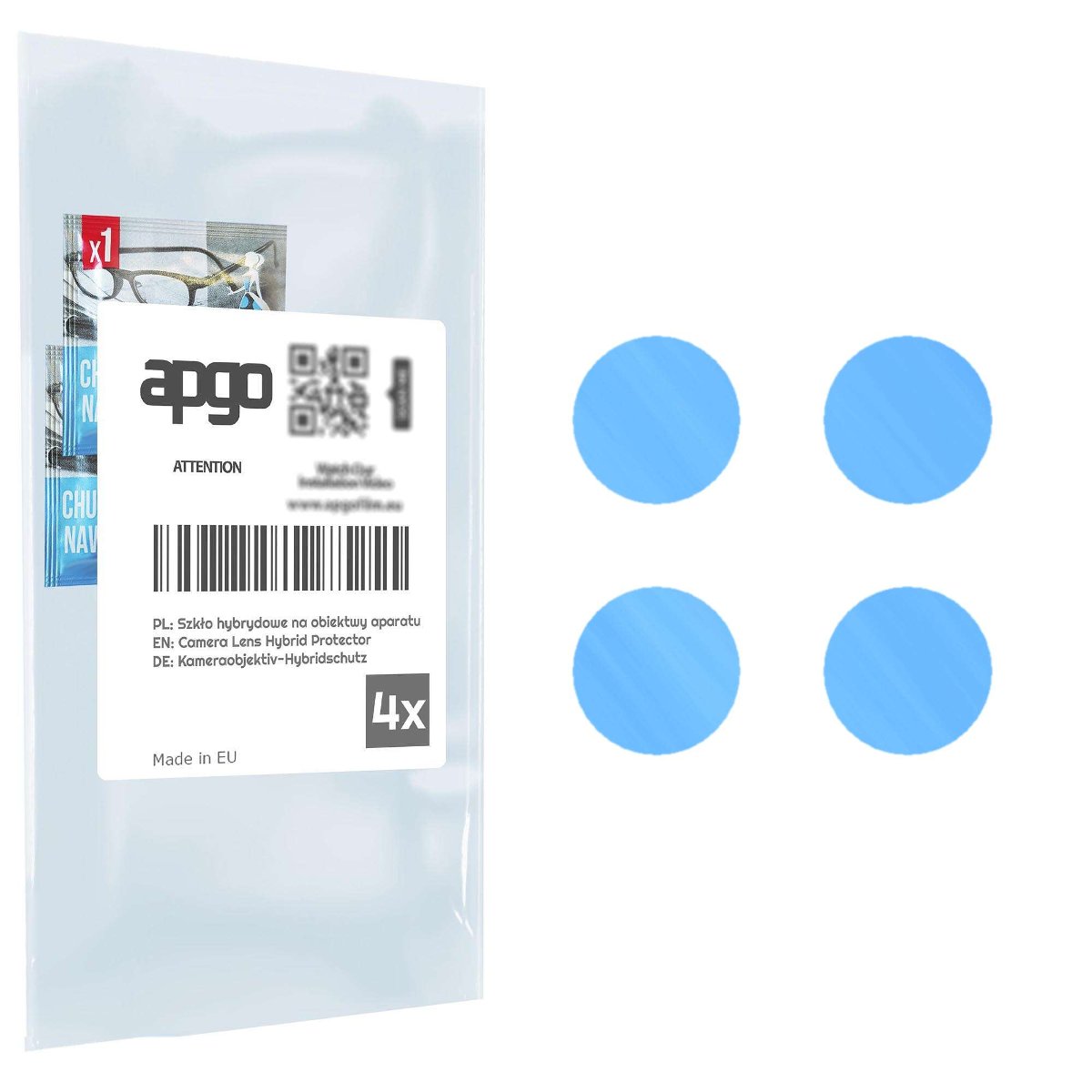 4x Szkło hybrydowe na aparat obiektyw kamerę 9H do Honor 50 LITE - apgo hybrid Camera Lens Protector