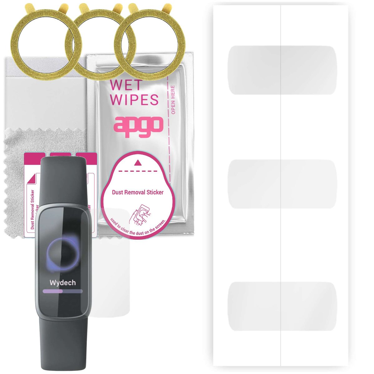 3x Folia hydrożelowa do Fitbit Luxe - apgo Smartwatch Hydrogel Protection Ochrona na ekran smartwatcha