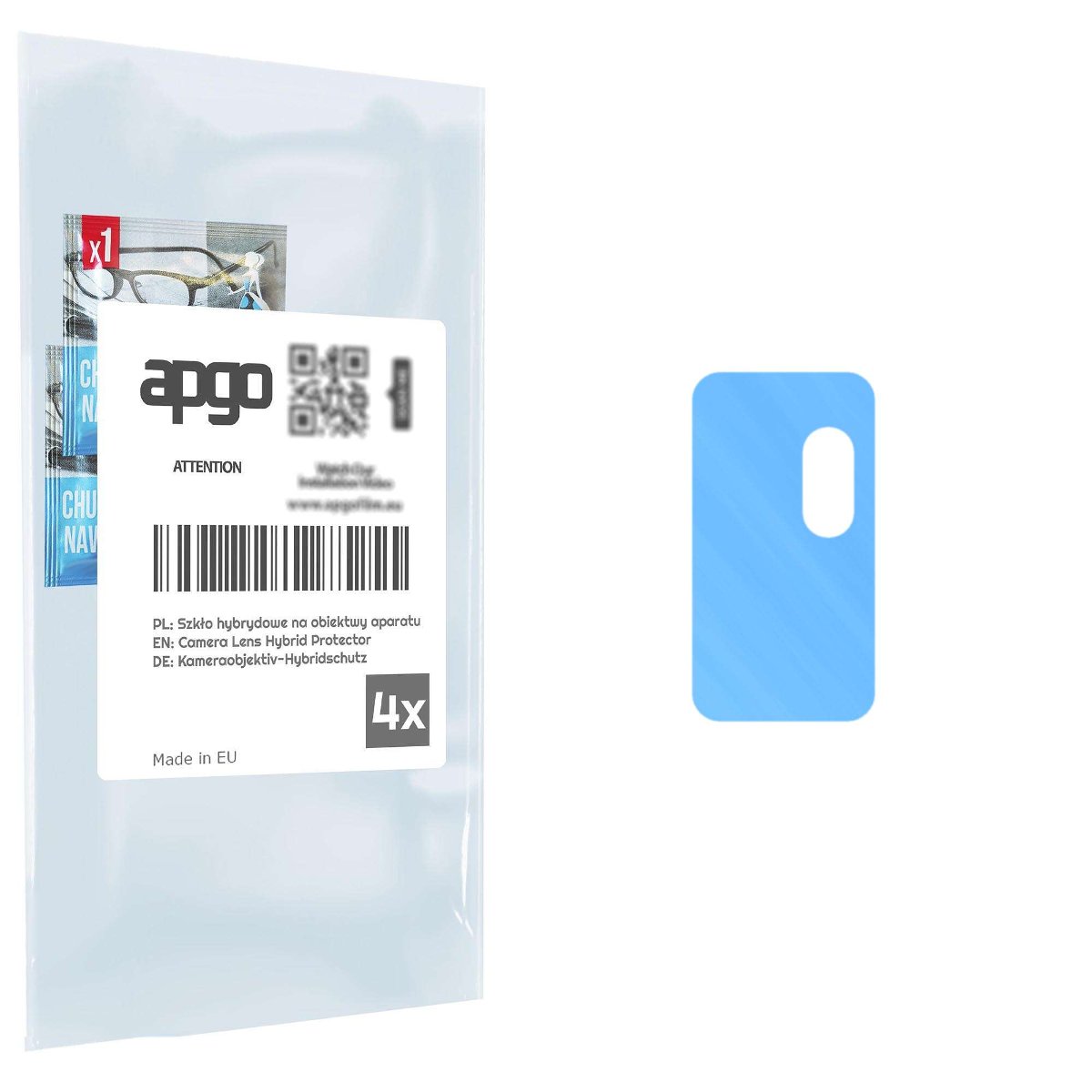 4x Szkło hybrydowe na aparat obiektyw kamerę 9H do ZTE Blade A71 - apgo hybrid Camera Lens Protector