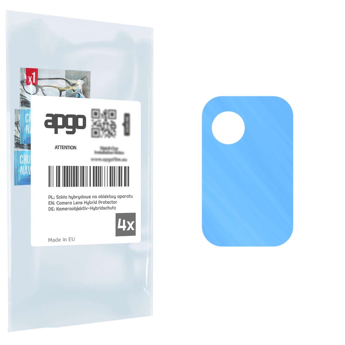 4x Szkło hybrydowe na aparat obiektyw kamerę 9H do Samsung Galaxy F52 5G  - apgo hybrid Camera Lens Protector