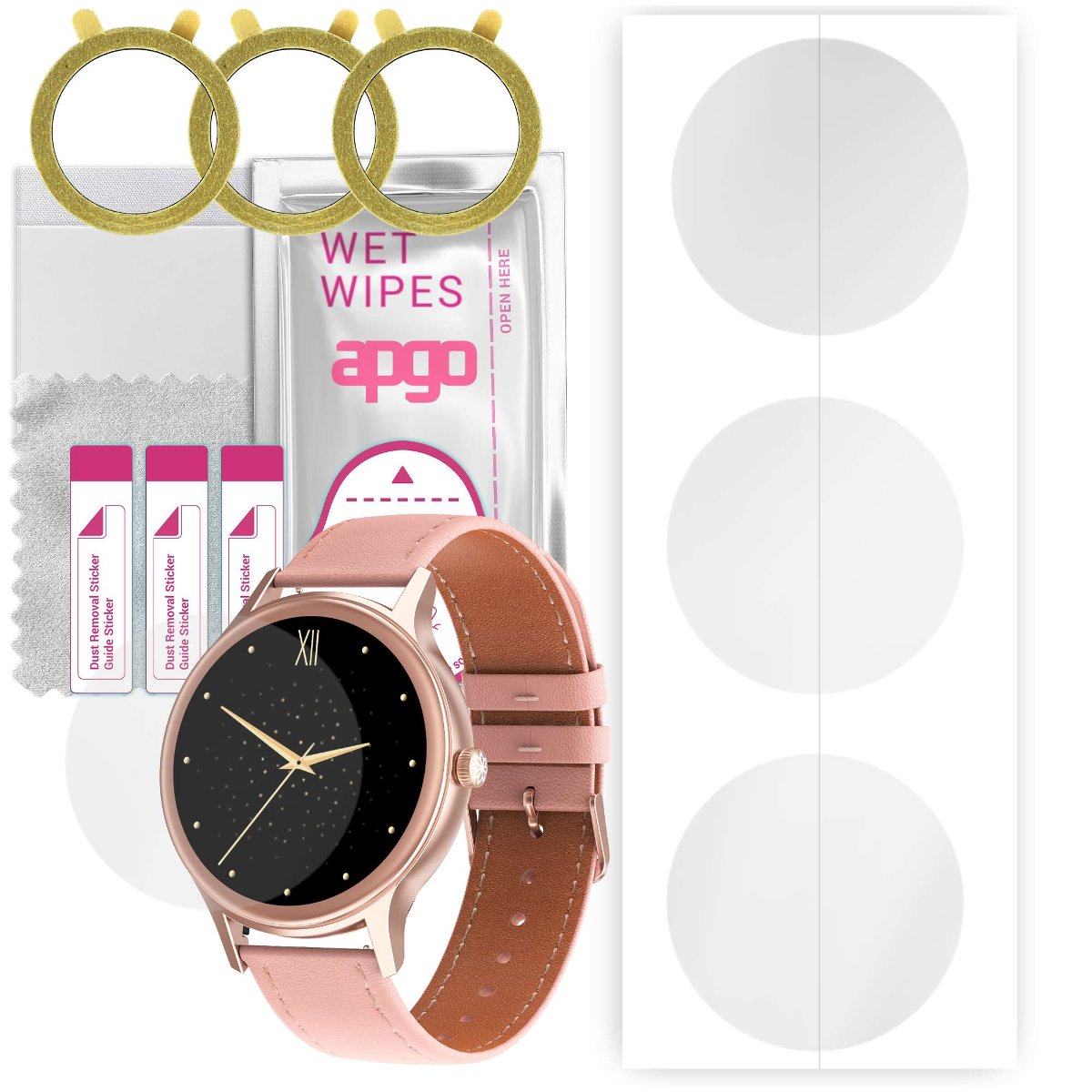 3x Folia hydrożelowa do Kello K6 - apgo Smartwatch Hydrogel Protection Ochrona na ekran smartwatcha
