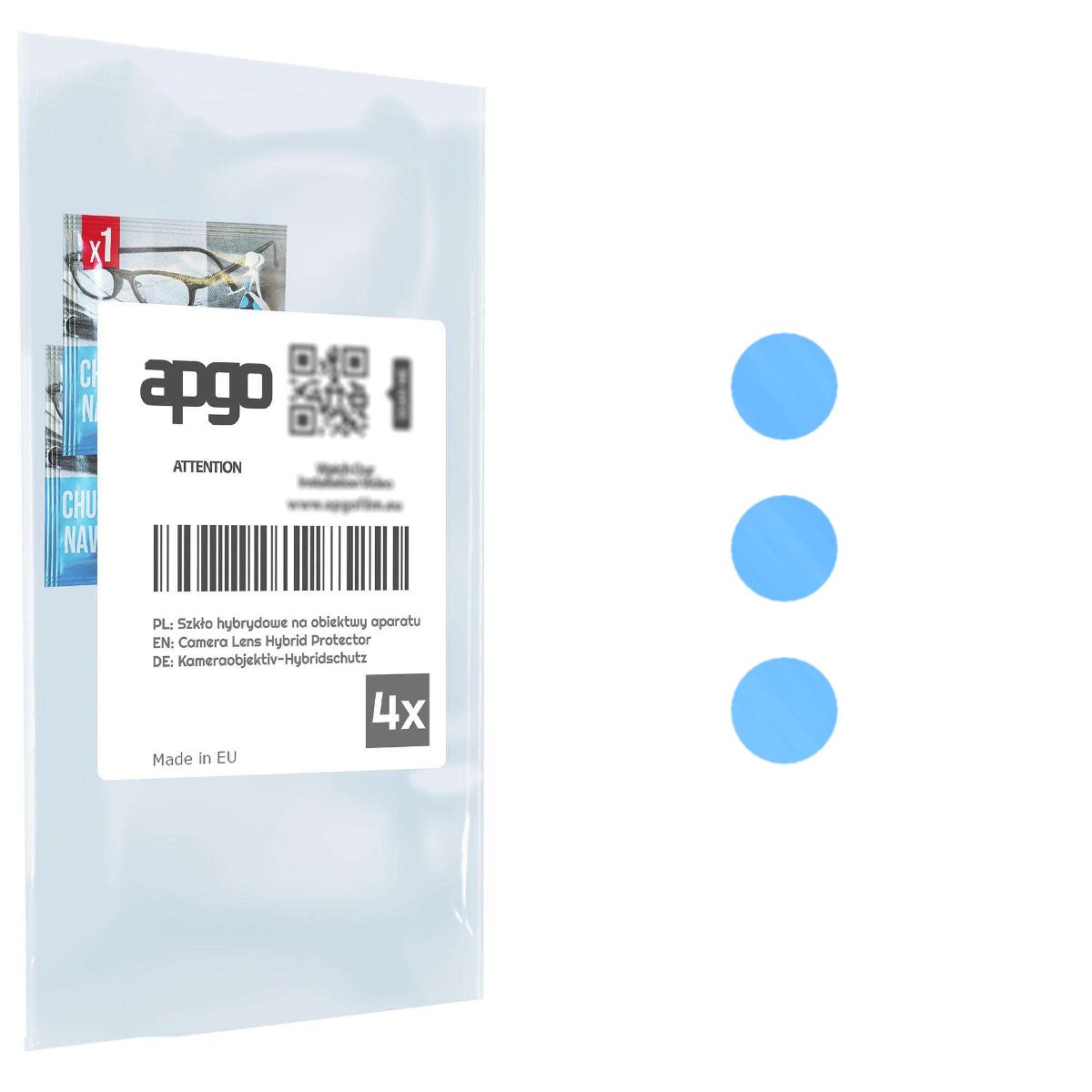 4x Szkło hybrydowe na aparat obiektyw kamerę 9H do Samsung Galaxy A13 5G - apgo hybrid Camera Lens Protector