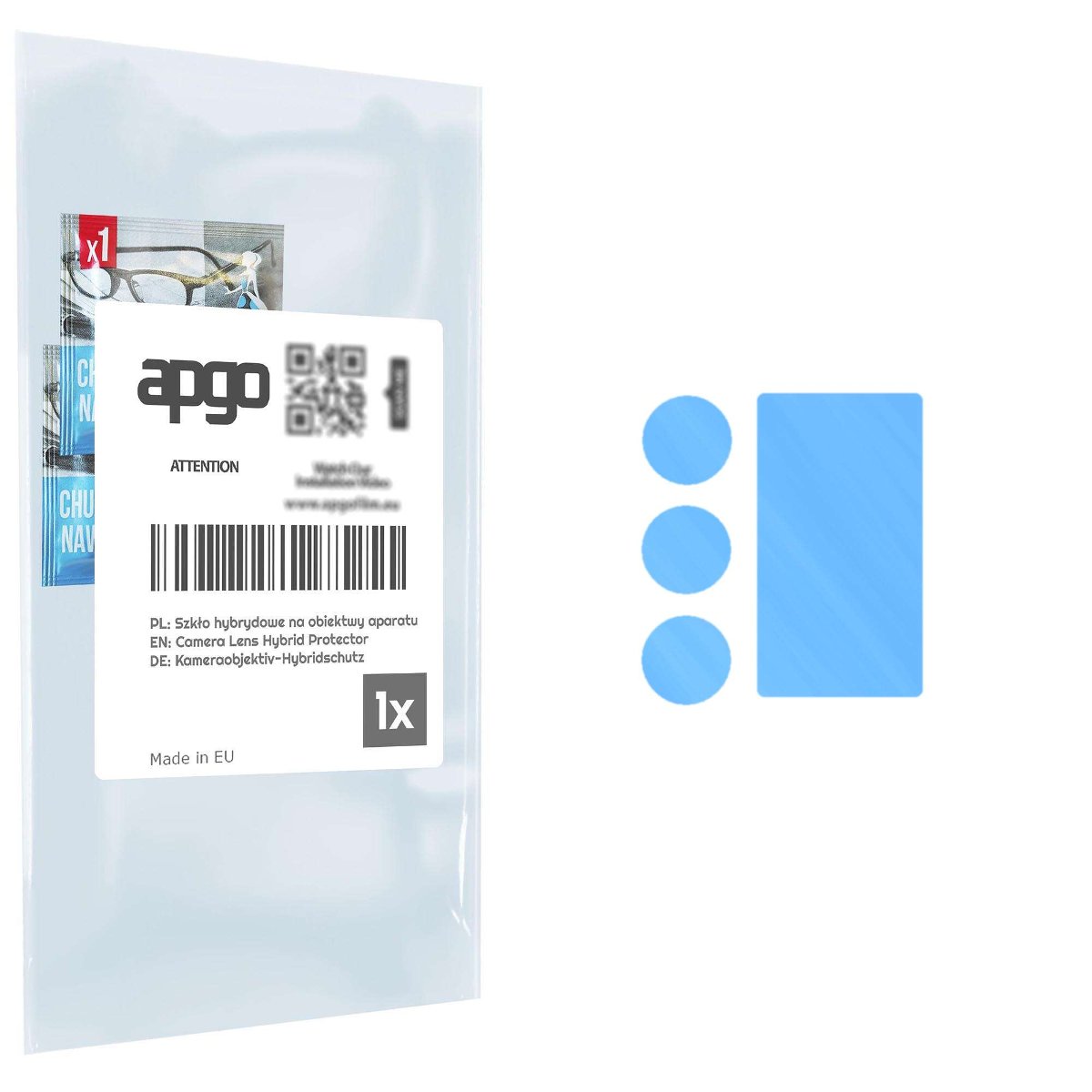 1x Szkło hybrydowe na aparat obiektyw kamerę 9H do Doogee V20 - apgo hybrid Camera Lens Protector