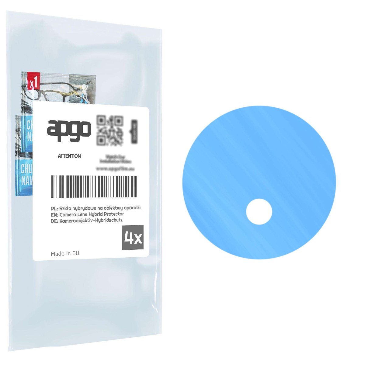 4x Szkło hybrydowe na aparat obiektyw kamerę 9H do Nokia C10 - apgo hybrid Camera Lens Protector