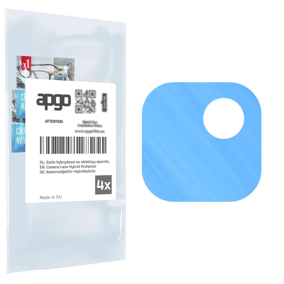 4x Szkło hybrydowe na aparat obiektyw kamerę 9H do Kruger&Matz Live 8 - apgo hybrid Camera Lens Protector