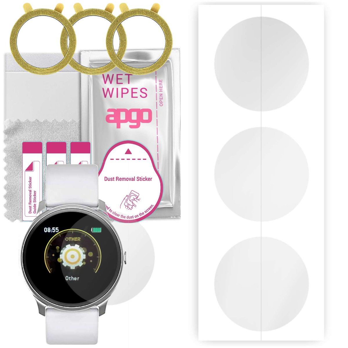 3x Folia hydrożelowa do Garett Women Laura - apgo Smartwatch Hydrogel Protection Ochrona na ekran smartwatcha