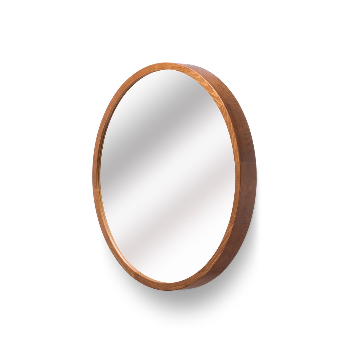 Lustro LEJA fi475 w drewnianej ramie RUSTIKAL