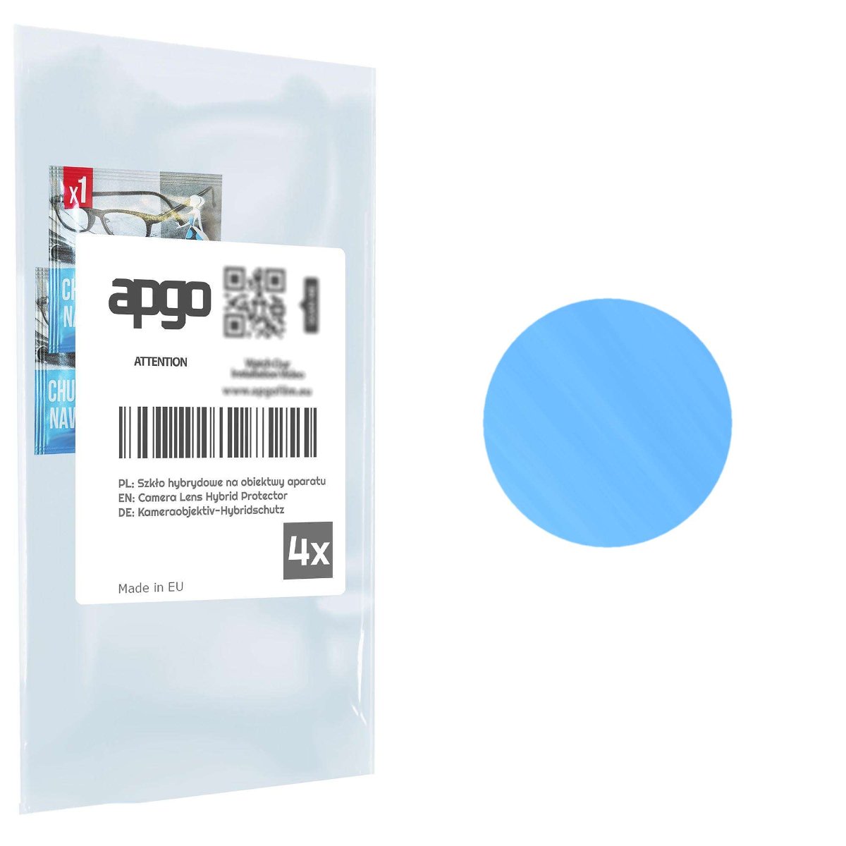 4x Szkło hybrydowe na aparat obiektyw kamerę 9H do Nokia X20 - apgo hybrid Camera Lens Protector