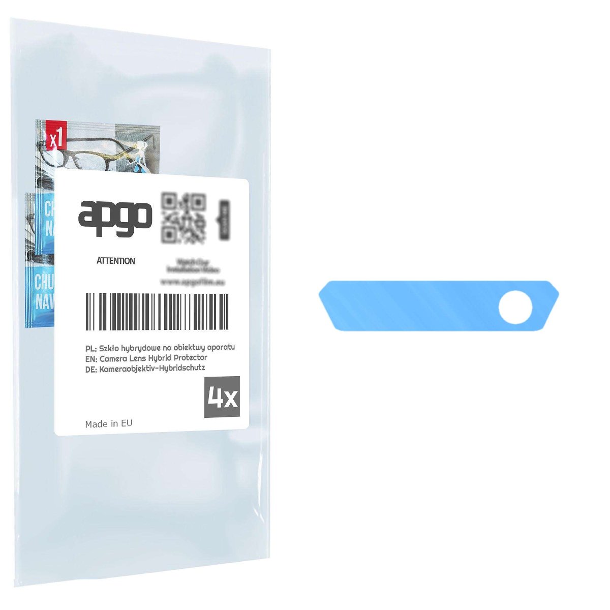 4x Szkło hybrydowe na aparat obiektyw kamerę 9H do Cubot King Kong Mini 2 - apgo hybrid Camera Lens Protector