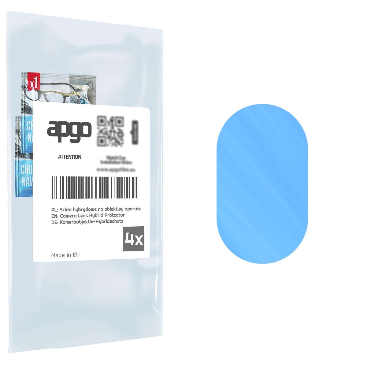 4x Szkło hybrydowe na aparat obiektyw kamerę 9H do Kruger&Matz Flow 6 - apgo hybrid Camera Lens Protector