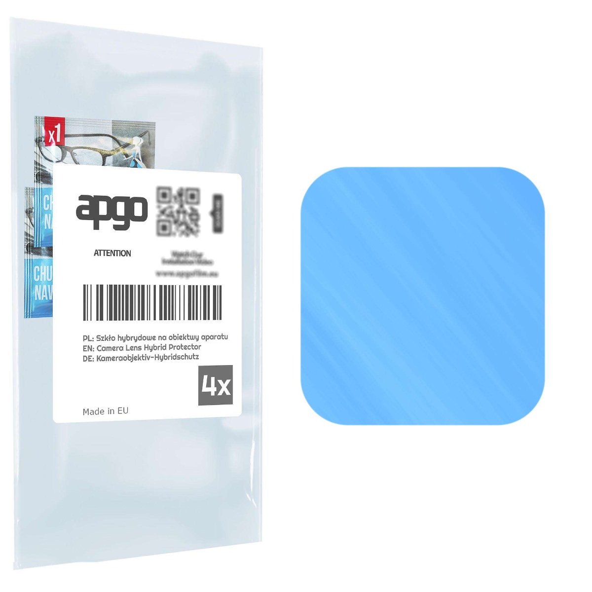 4x Szkło hybrydowe na aparat obiektyw kamerę 9H do Samsung Galaxy F12 - apgo hybrid Camera Lens Protector