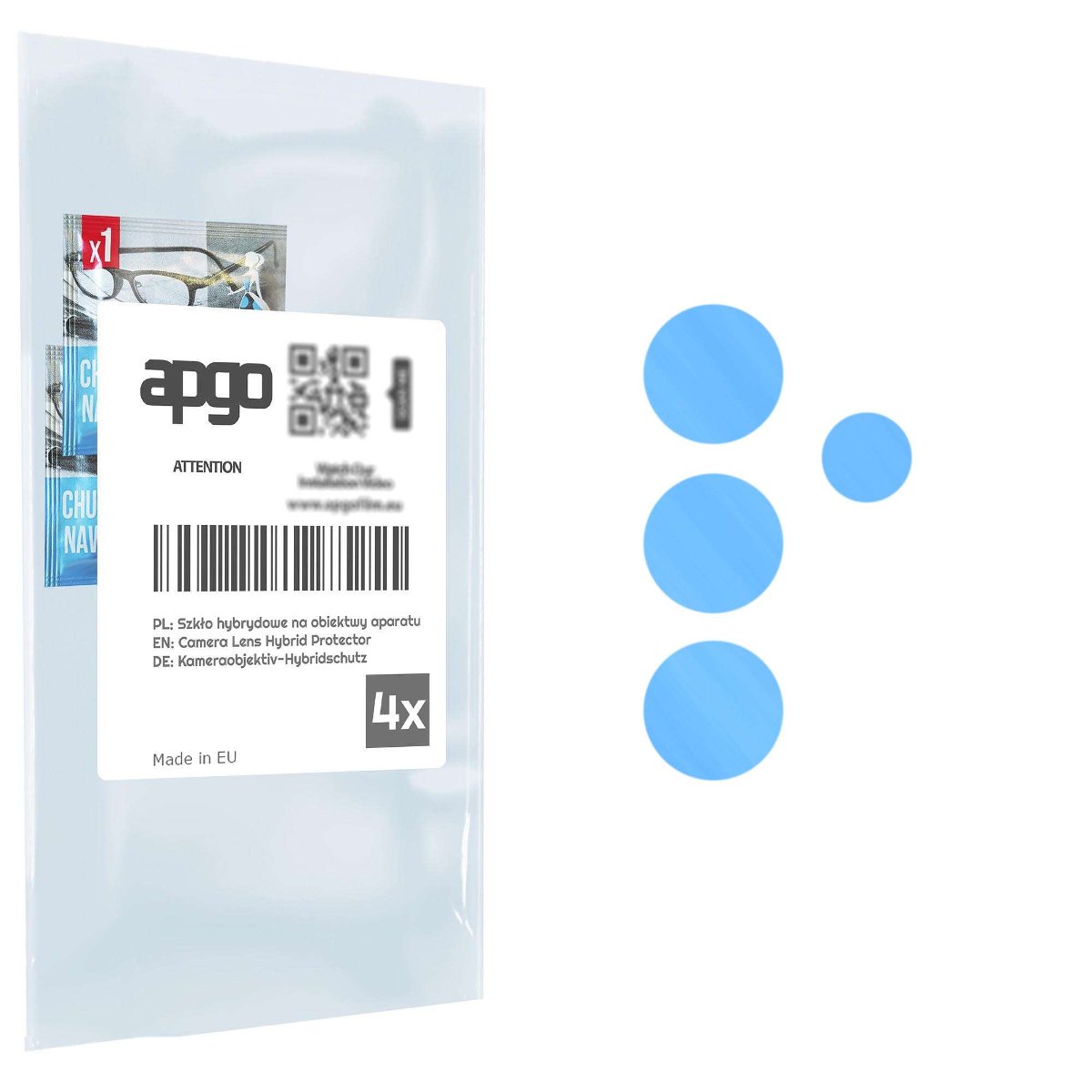 4x Szkło hybrydowe na aparat obiektyw kamerę 9H do Samsung Galaxy Jump 5G - apgo hybrid Camera Lens Protector