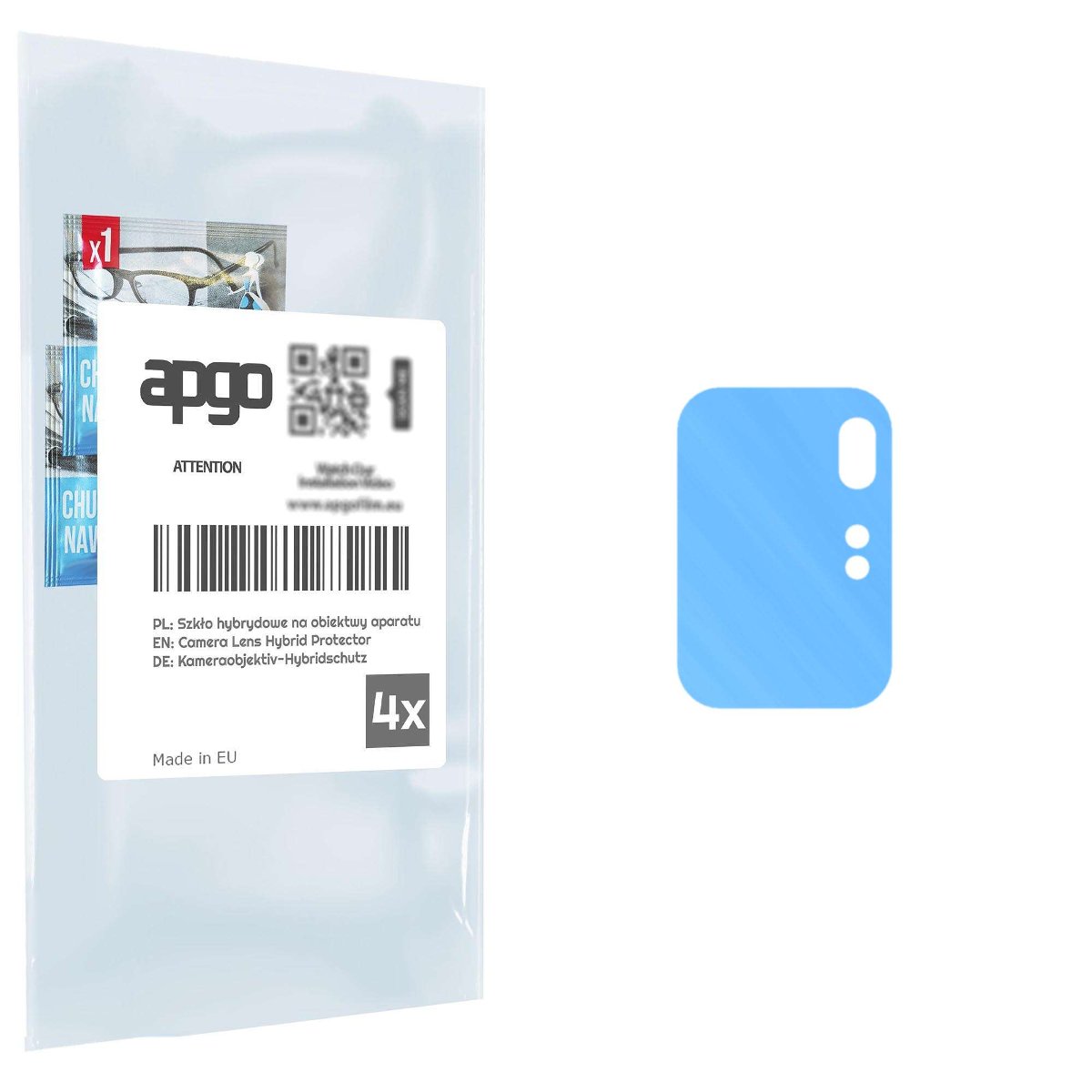 4x Szkło hybrydowe na aparat obiektyw kamerę 9H do Xiaomi POCO X3 GT - apgo hybrid Camera Lens Protector