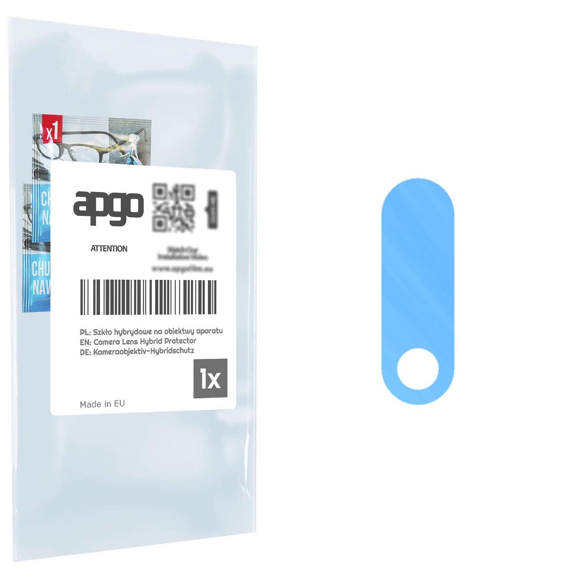 1x Szkło hybrydowe na aparat obiektyw kamerę 9H do Motorola Moto E7i Power - apgo hybrid Camera Lens Protector