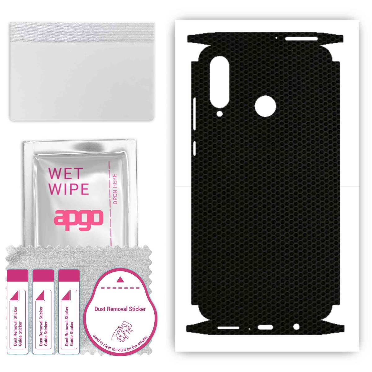 Folia naklejka skórka strukturalna na TYŁ+BOKI do Huawei P30 lite New Edition -  Matrix - apgo SKINS