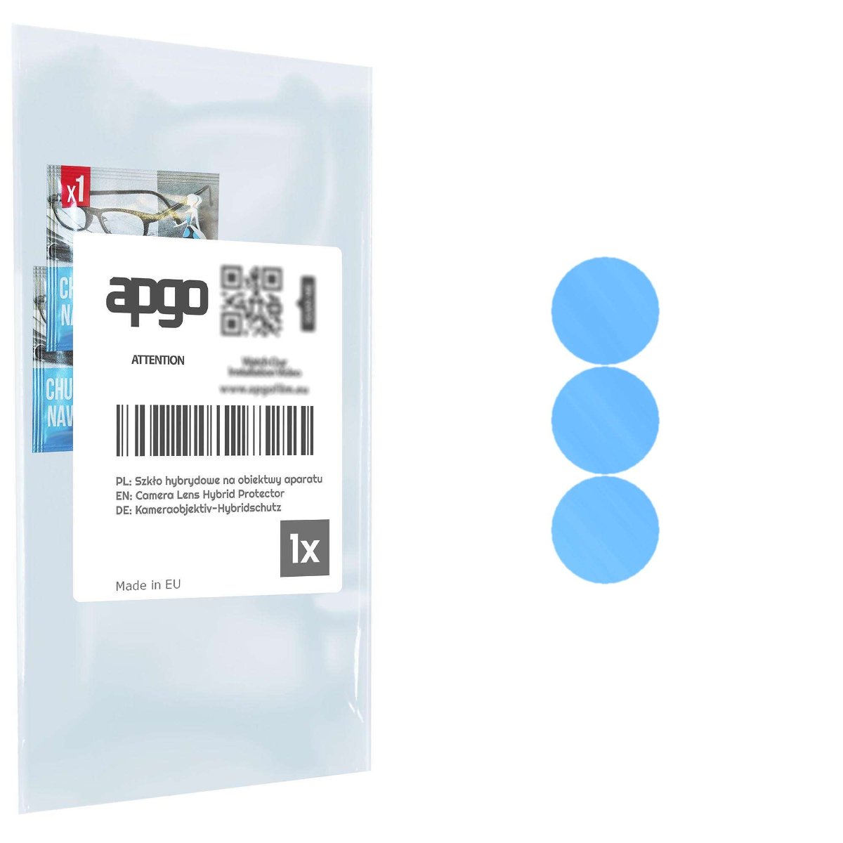 1x Szkło hybrydowe na aparat obiektyw kamerę 9H do Samsung Galaxy Z Fold 3 - apgo hybrid Camera Lens Protector