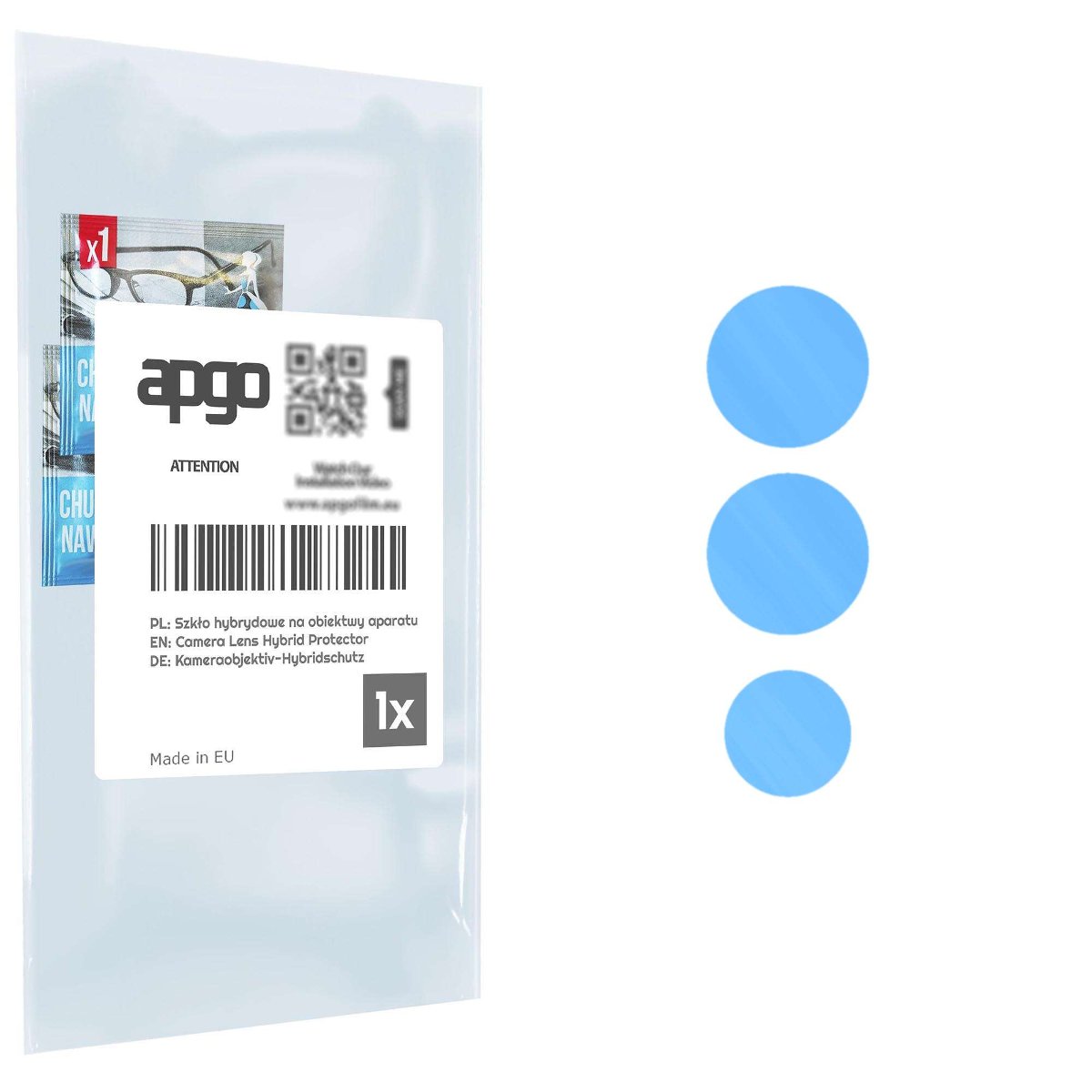 1x Szkło hybrydowe na aparat obiektyw kamerę 9H do OnePlus 9RT - apgo hybrid Camera Lens Protector