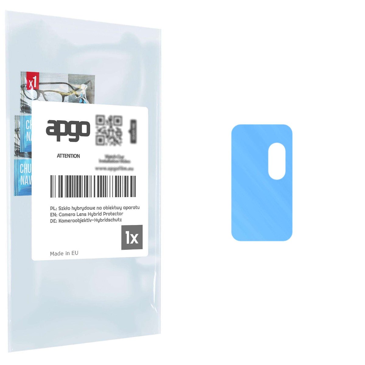 1x Szkło hybrydowe na aparat obiektyw kamerę 9H do ZTE Blade A71 - apgo hybrid Camera Lens Protector