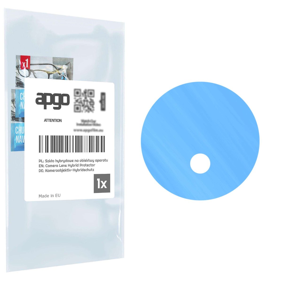 1x Szkło hybrydowe na aparat obiektyw kamerę 9H do Nokia C10 - apgo hybrid Camera Lens Protector