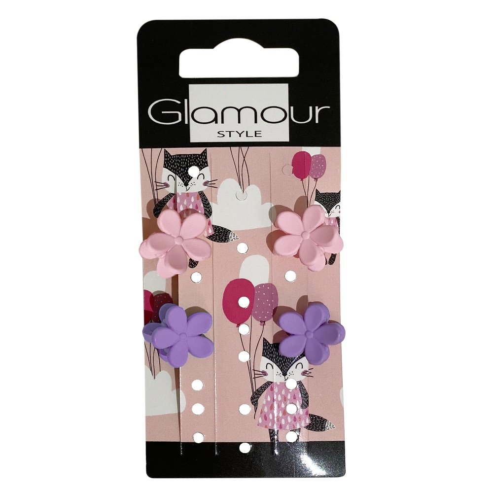 Glamour, Kids Spinki Do Włosów Kwiatuszki 4szt.