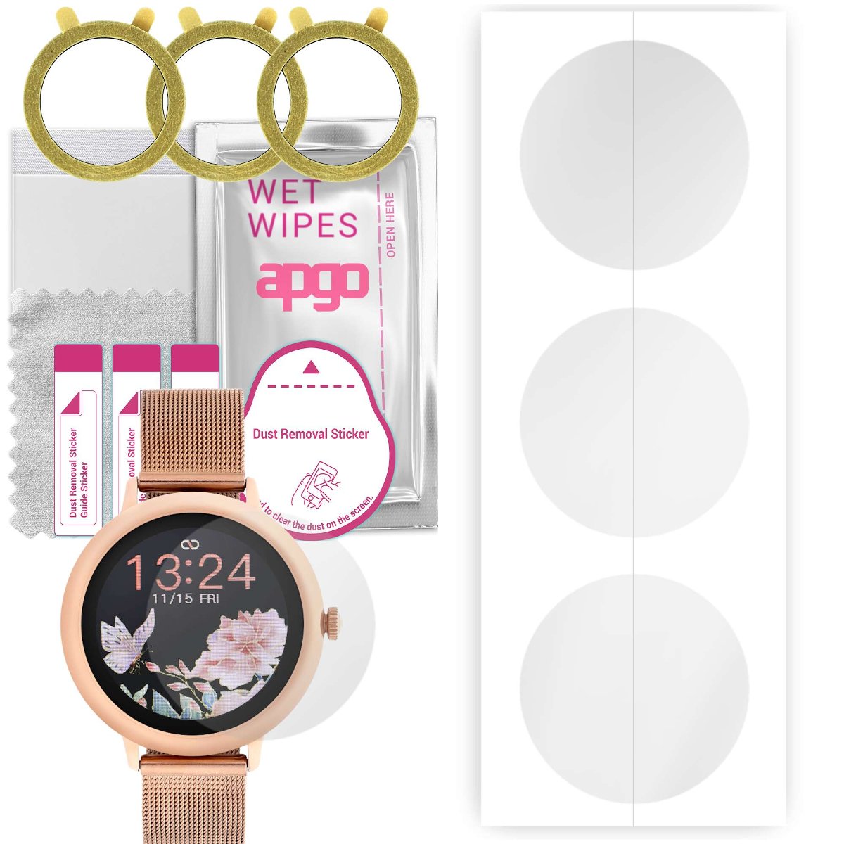 3x Folia hydrożelowa do Garett Women Emma - apgo Smartwatch Hydrogel Protection Ochrona na ekran smartwatcha