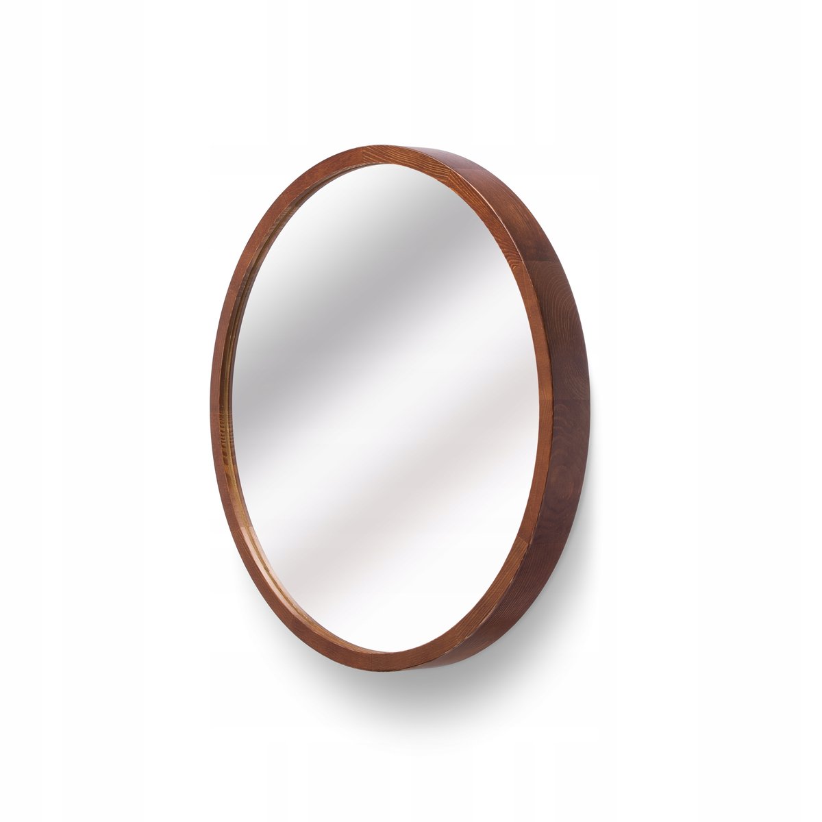 Lustro LEJA fi475 w drewnianej ramie ORZECH WŁOSKI