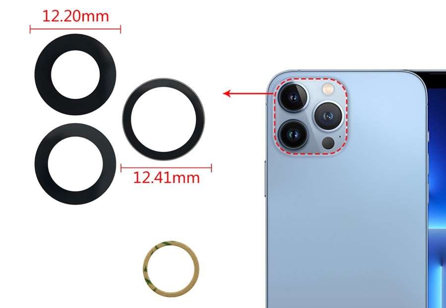 Zamienne Szkło Aparatu Iphone 13 Pro / 13 Pro Max