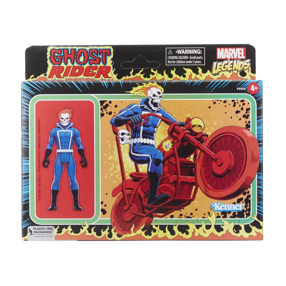 MARVEL GHOST RIDER FIGURA GHOST BIKER Z MOTOCYKLEM KOLEKCJA RETRO